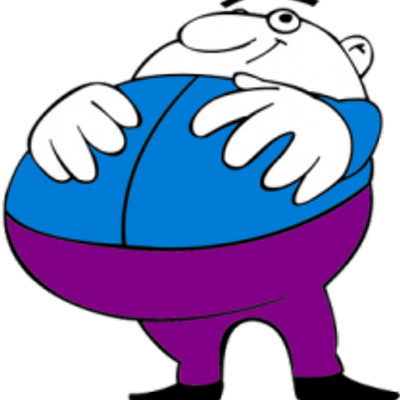 Mr - Bhukkad - Fat Man Cartoon Png - (400x400) Png Clipart Download