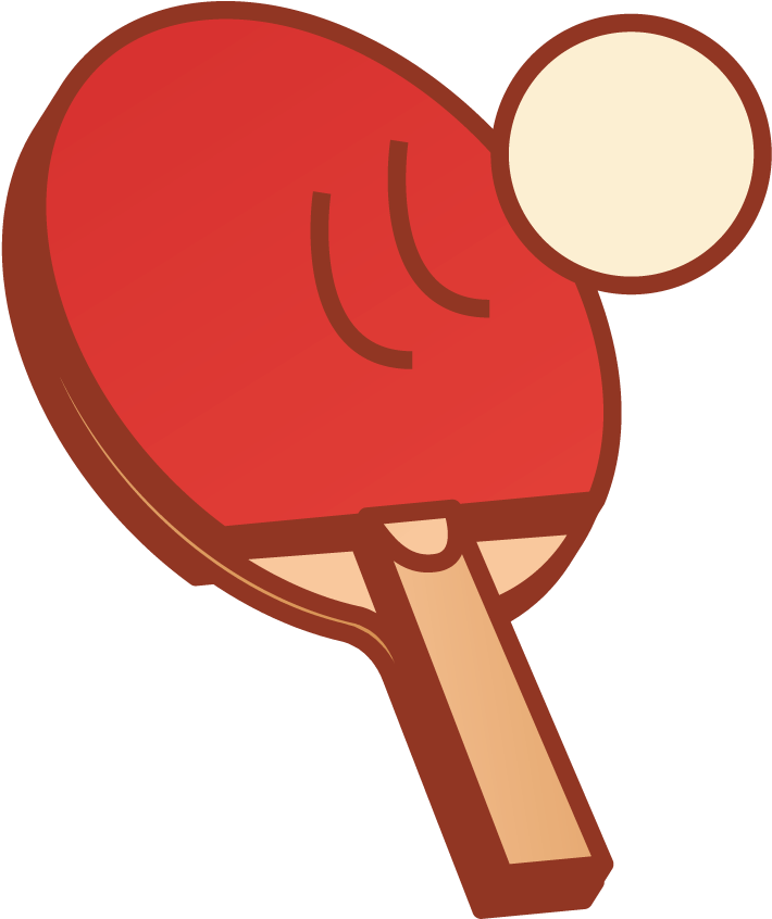 Pong Table Tennis Racket Sport Clip Art - Pong Table Tennis Racket Sport Clip Art (1500x1500)