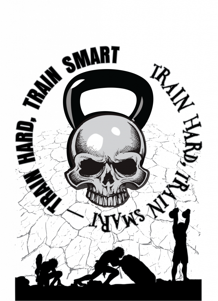 Short Sleeve T-shirt Cavemantraining Skull With Slogan - Kettlebell T Shirt (741x1024)
