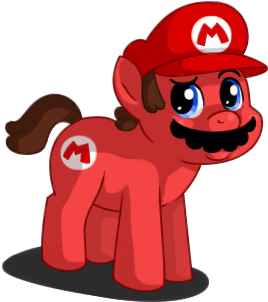 It's-a Me Mario - My Little Pony Mario Pony (350x365)