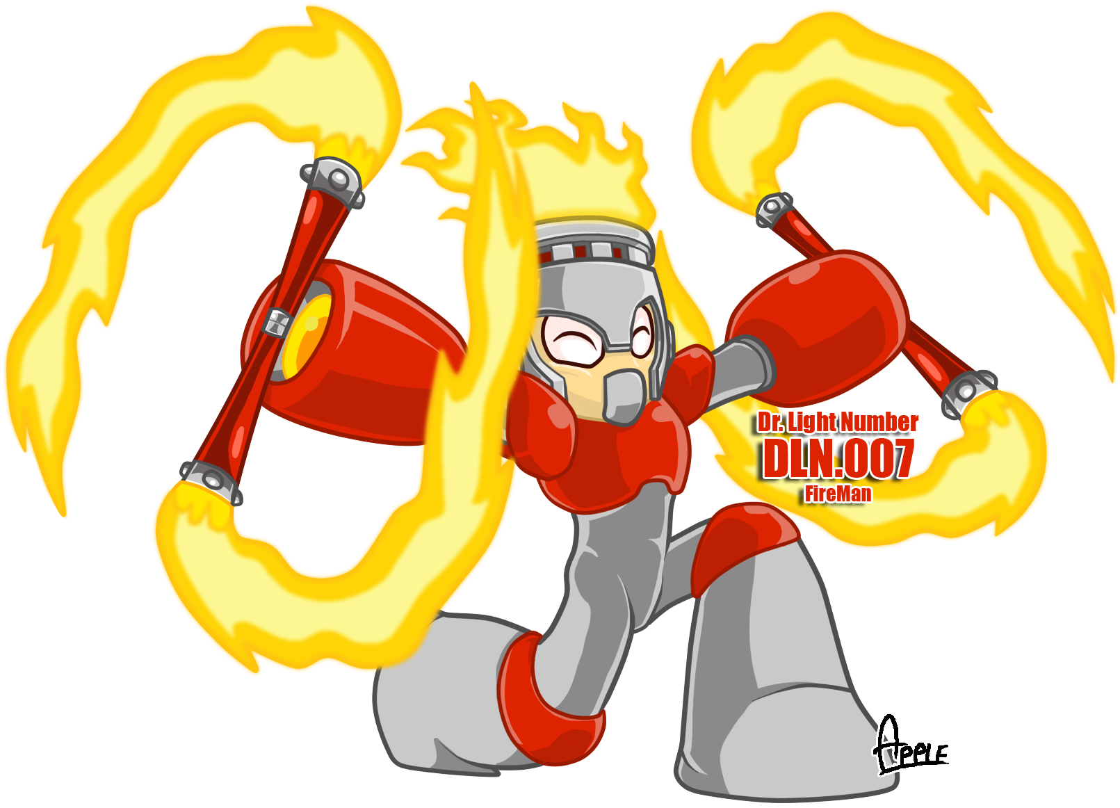 Dln07 Fireman By Applesrockxp Dln07 Fireman By Applesrockxp - Mega Man Applesrockxp (1649x1203)