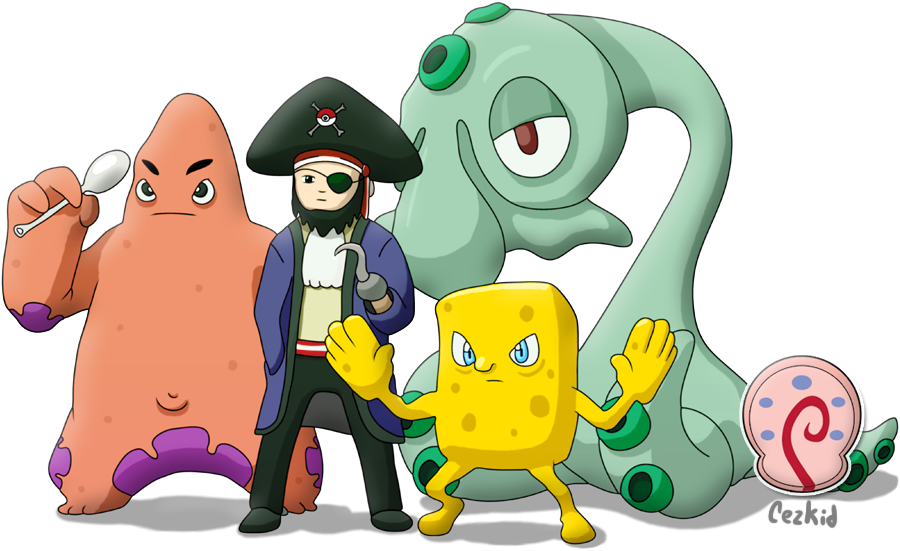 More Like Justice Leak By Patox - Spongebob Characters As Pokemon (900x551)