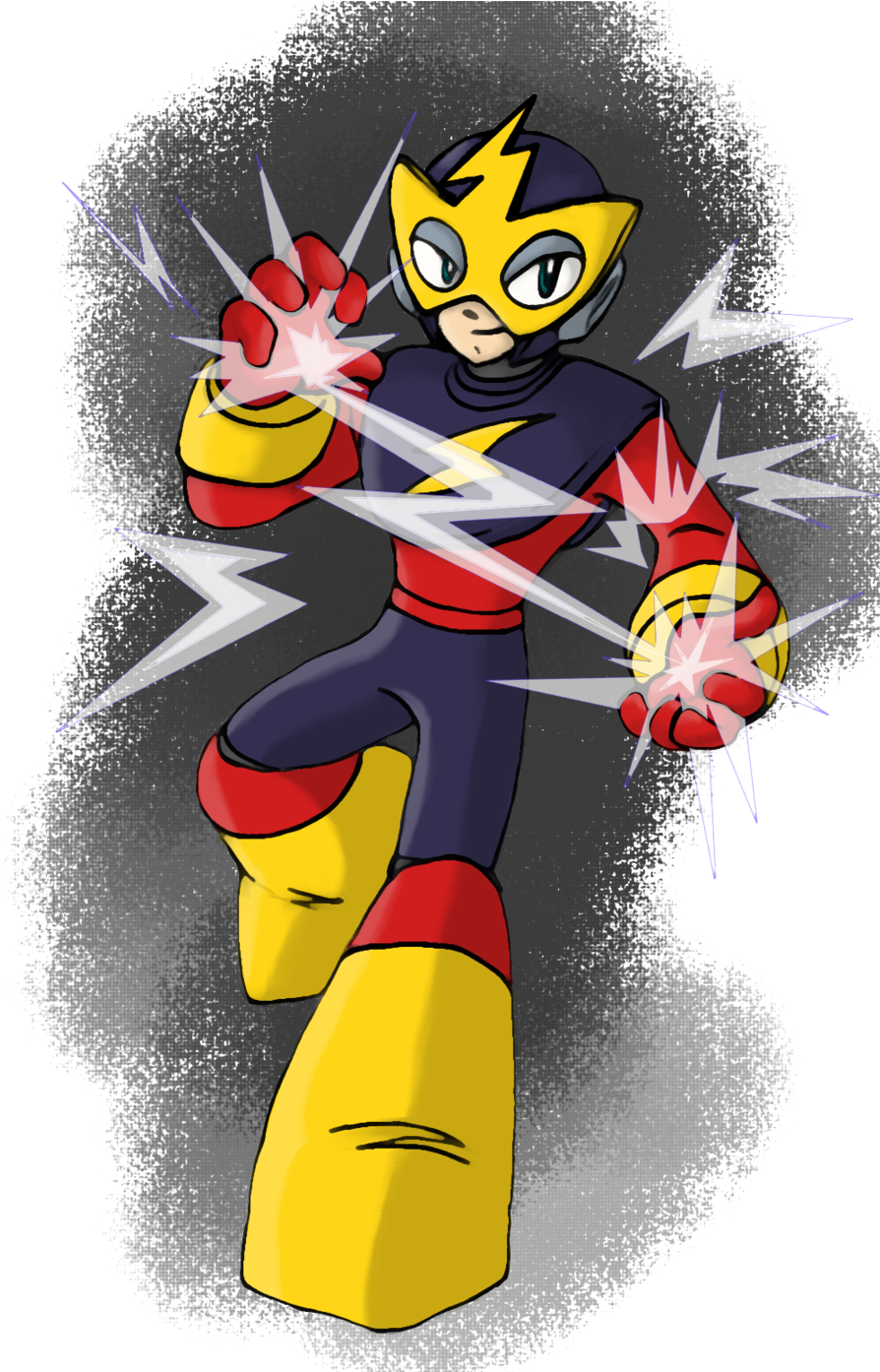 Elec Man Guitar By Sessk0 On Deviantart - Cartoon (900x1393)
