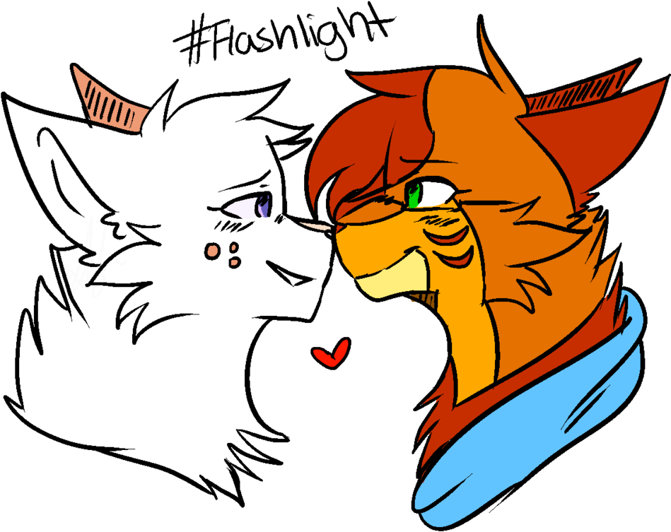 Flashlight Is Otp By Amichie - Cartoon (971x822)