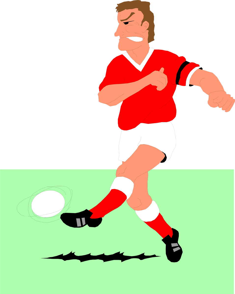 Illustration Of A Man Playing Soccer - Clip Art (958x1196)