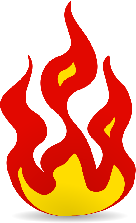 Clipart Of Fire, Chemicals And Thermal - Clip Art (437x715)