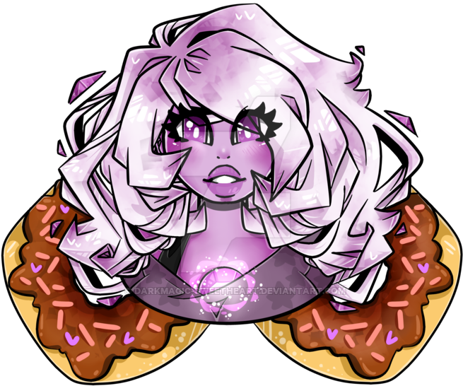 I Love Donuts By Darkmagic-sweetheart - Doughnut (800x619)