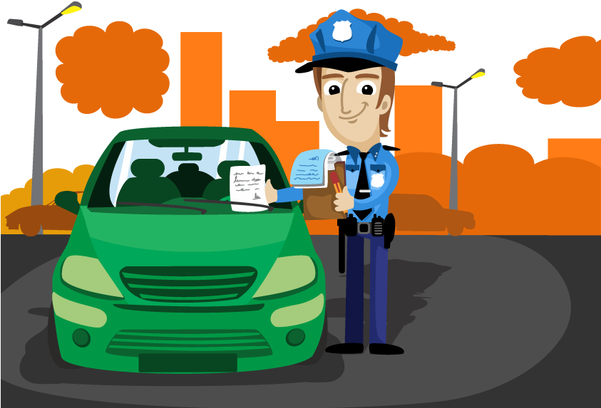 Traffic Police Police Car Euclidean Vector - Traffic Police Police Car Euclidean Vector (842x595)