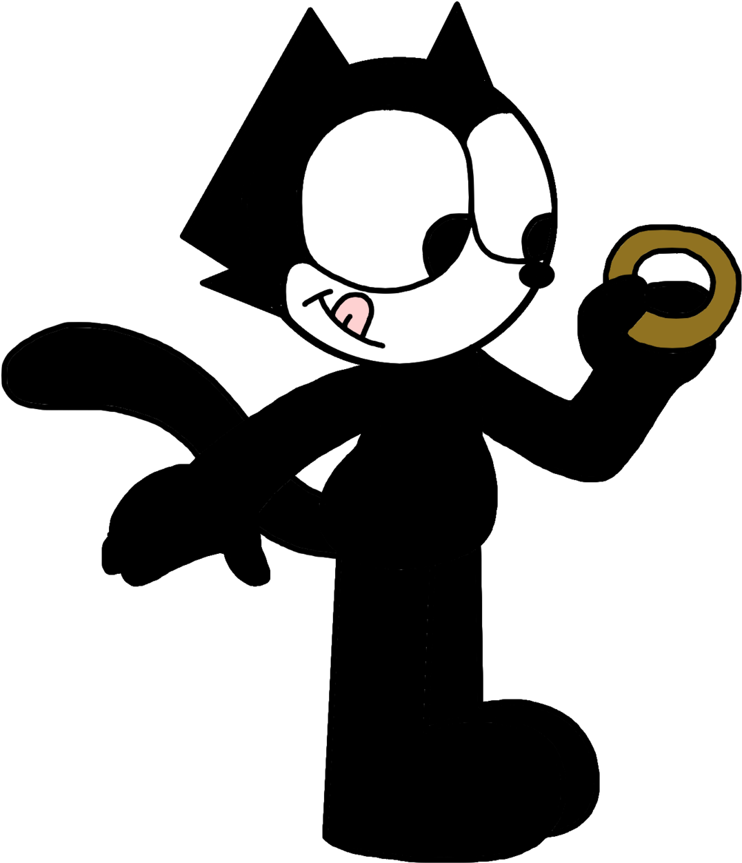 Felix With A Donut By Marcospower1996 Felix With A - Cat (1600x1600)
