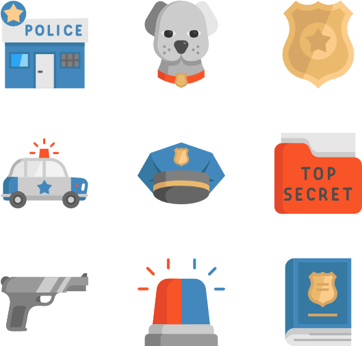 Police 40 Icons - Police 40 Icons (600x564)