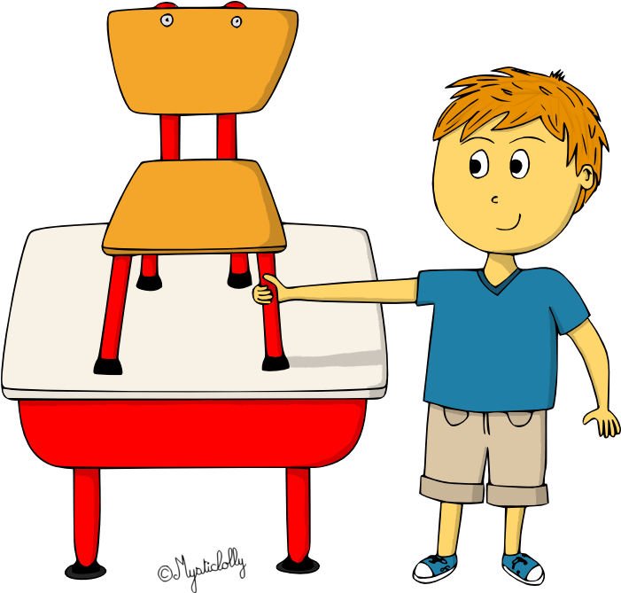 Chaise D'école Dessin Dessins Responsabilités Et Métiers - Drawing (1000x800)