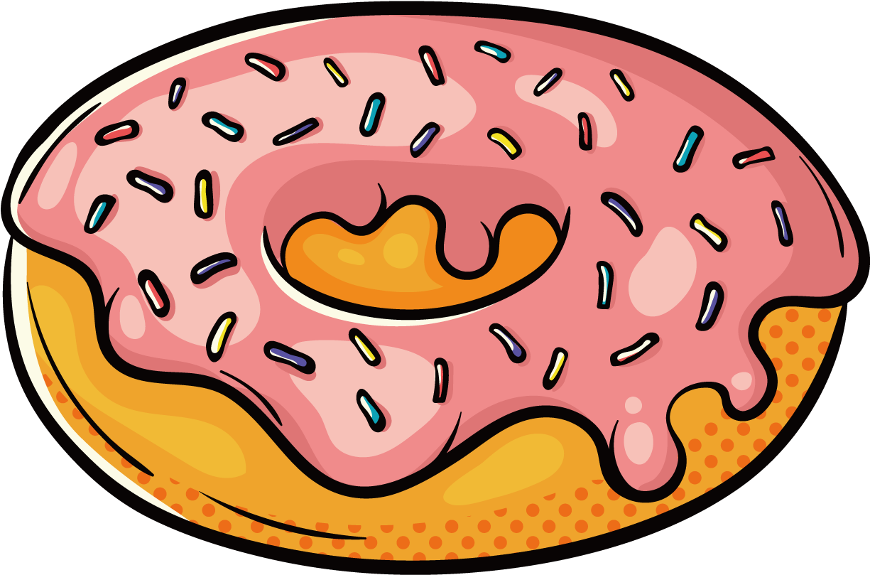 Coffee And Doughnuts Fast Food Illustration - Pop Art Coffe (1276x1276)