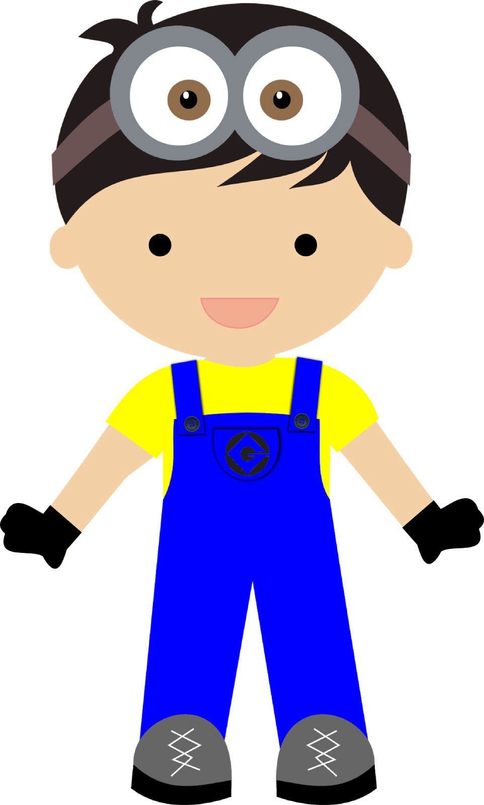 Clipart De Niños Disfrazados De Minions - Menino Vestido De Minions (962x1600)