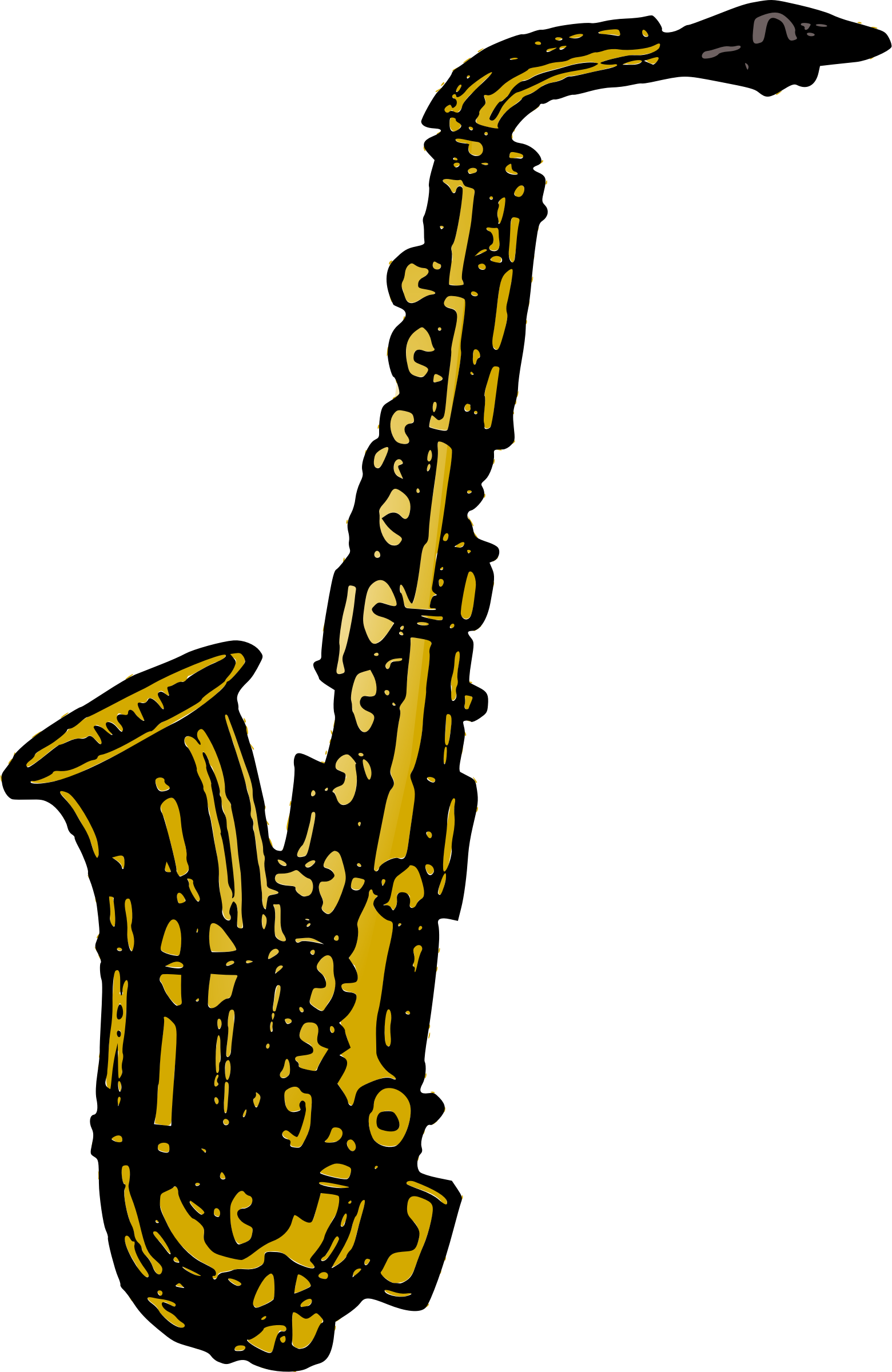 Basic Saxophone By @j4p4n, I'm Not Sure Why, But For - Saxophone Images Clip Art (1560x2400)