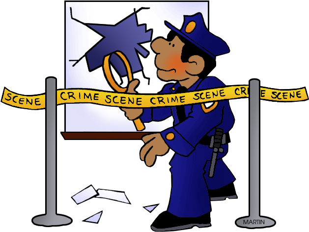 Crime Scene Detective Police Officer Clip Art - Crime Scene Detective Police Officer Clip Art (648x512)