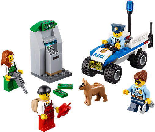 Use The Police Atv To Stop The Crooks From Emptying - Lego Police Starter Set (600x450)