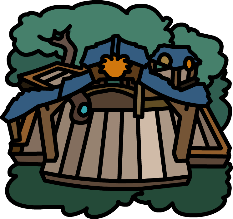 Puffle Tree House - Club Penguin Casa (745x702)