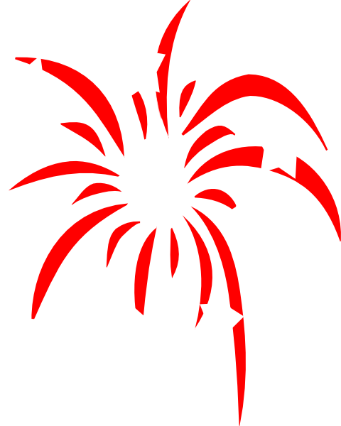 Fireworks Clipart Blue Background - Free Patriotic Clip Art (480x600)