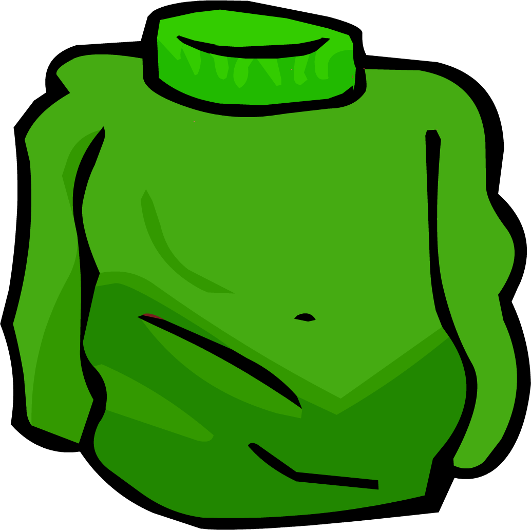 Green Turtleneck Id 226 Icon - Id Item Club Penguin (1034x1032)