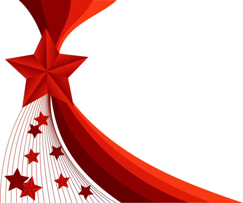 Red Star Decorative Background - Transparent Background Red Star (800x669)