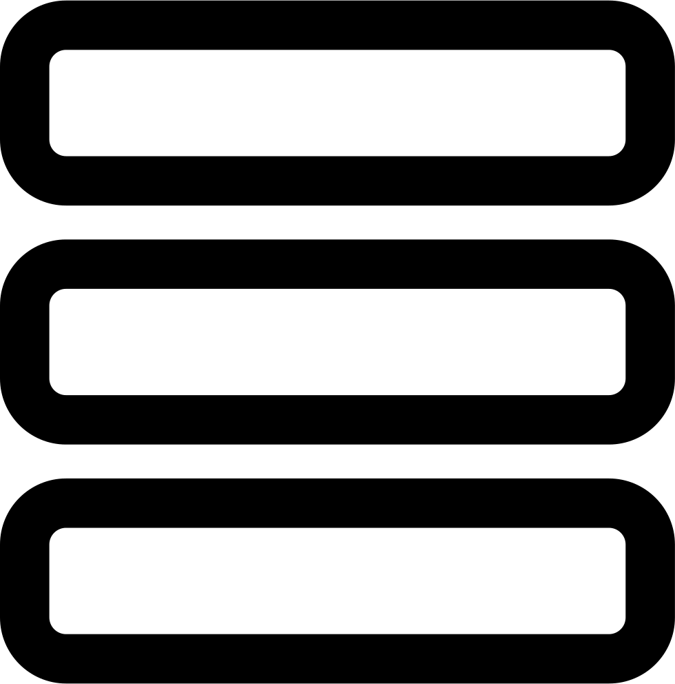 Png File - Three Bars Menu Icon (980x992)