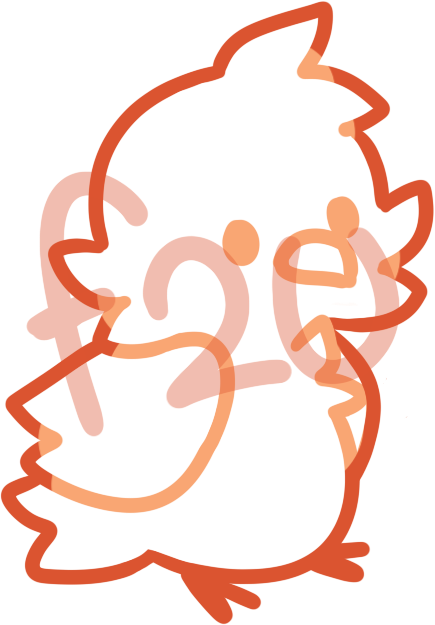 F2u Tiny Bird Lines By Slumberpup - F2u Tiny Bird Lines By Slumberpup (435x625)