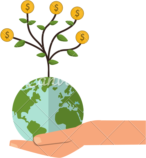 Shelter Hand With Earth Globe Money Tree Icon - Planeta Te Quiero Verde (800x800)