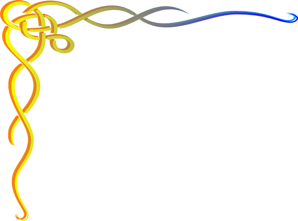 Celtic Borders Clip Art - Corner Border Png Gold (600x446)
