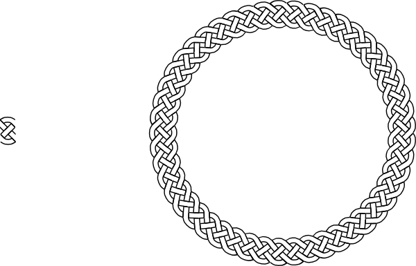 Celtic Knot Clipart Circular - Celtic Knot Circle Border (600x385)