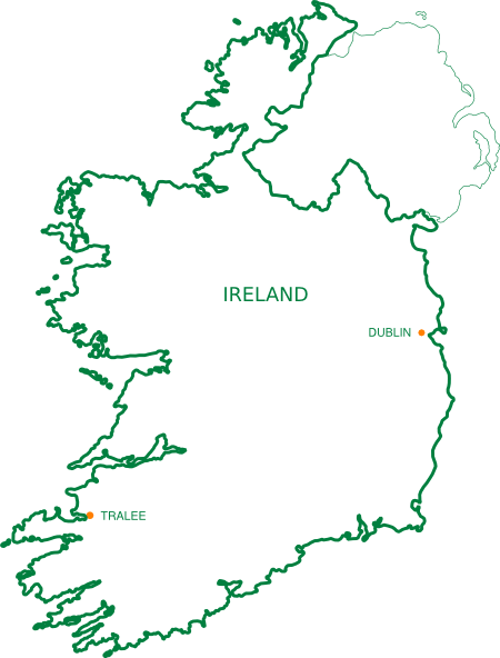 Irish Clipart Ireland Map - Ireland Border Map (450x592)