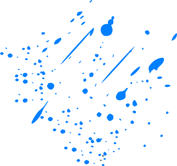 Splitter Splatter Clip Art - Blue Paint Splatter Transparent (600x564)