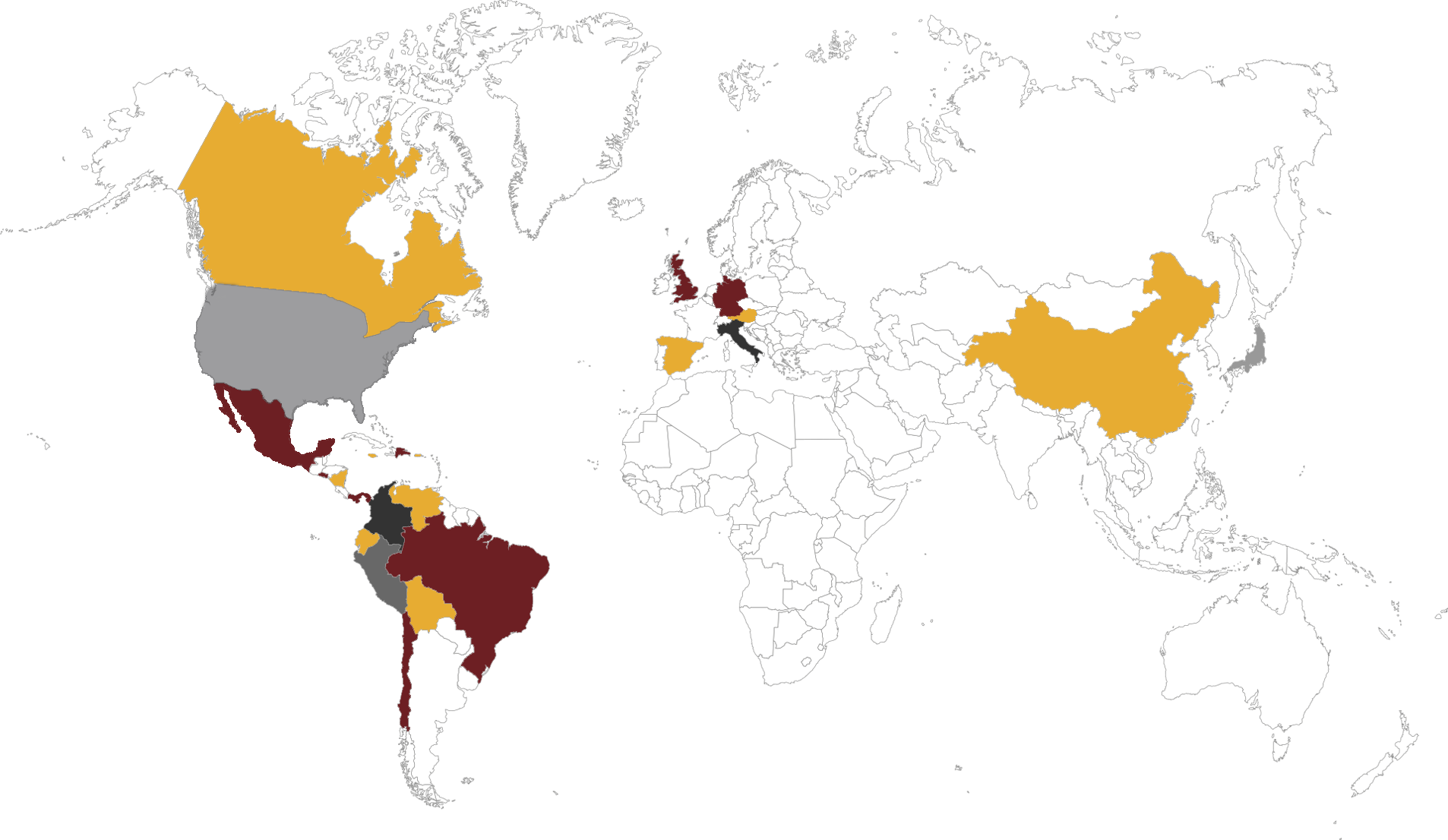 Egresados Uag Por El Mundo - World Map (1906x1106)