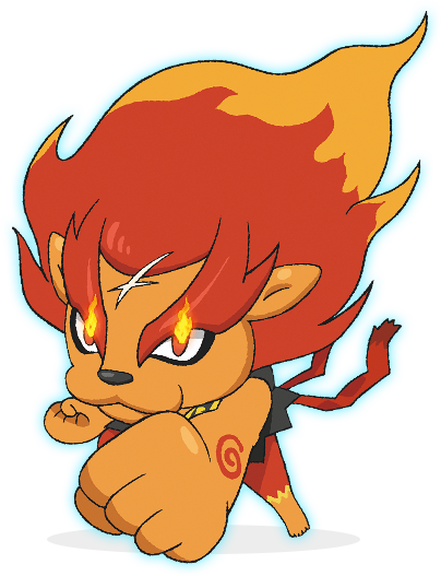 Blazionthe King Of Beasts With A Mane Of Fire A Hot - Yo Kai Watch Lion (404x527)