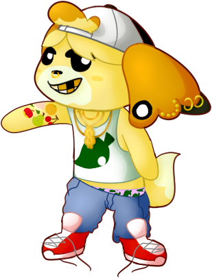 Gangster Isabelle Speedpaint By Nayanmori - Cartoon (309x405)