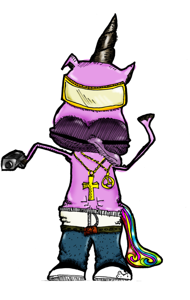 Gangster Unicorn Form Hell By Crazy Cartoony Guy - Hd Transparent Cartoons Gangsters (900x1238)