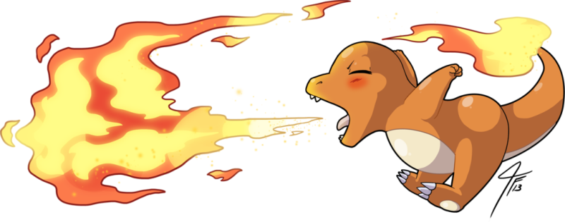 Pin Charmander Clip Art - Pokemon Charmander Fire (800x315)