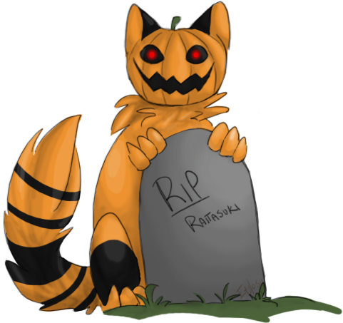 Pumpkin At The Graveyard By Etilosy - Domestic Short-haired Cat (567x510)