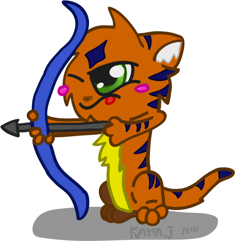 Tiger Archer By Purdy-pancake On Clipart Library - Openclipart (803x889)