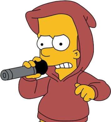 Share This Image - Bart Simpson Rap (355x389)
