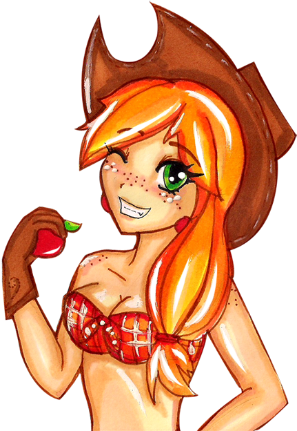Pinkie Pie Rainbow Dash Cartoon Fictional Character - Human Applejack R34 (500x653)