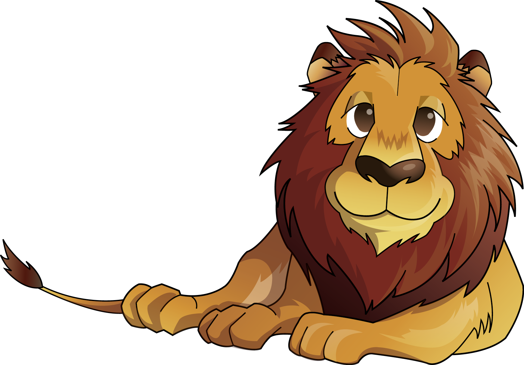 Vector Cartoon The Lion King - Leon Dibujo Png (1741x1215)