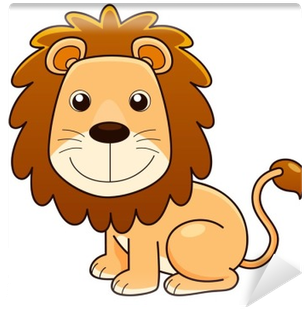 Illustration Of Lion Cartoon Vector Wall Mural • Pixers® - Welcome To The Jungle (400x400)
