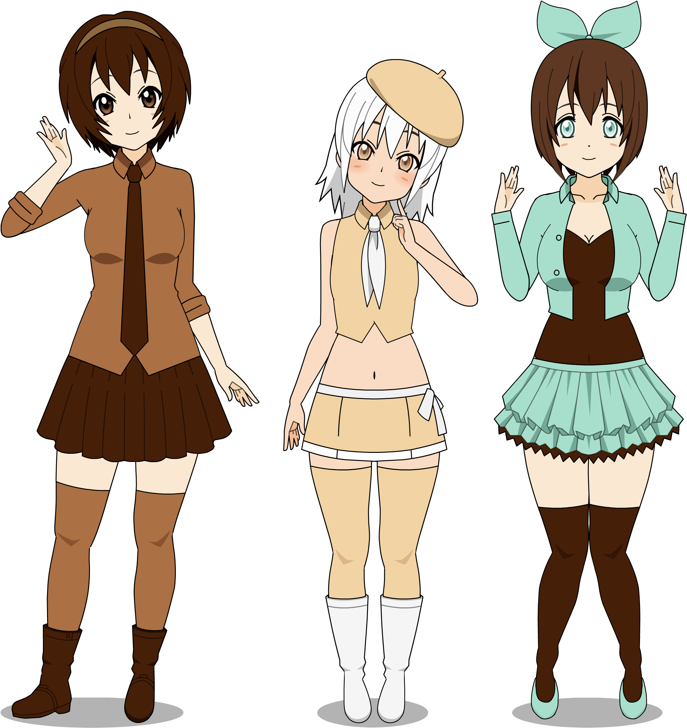 Ice Cream Girls By Kisekae-san - Cartoon (3200x2400)