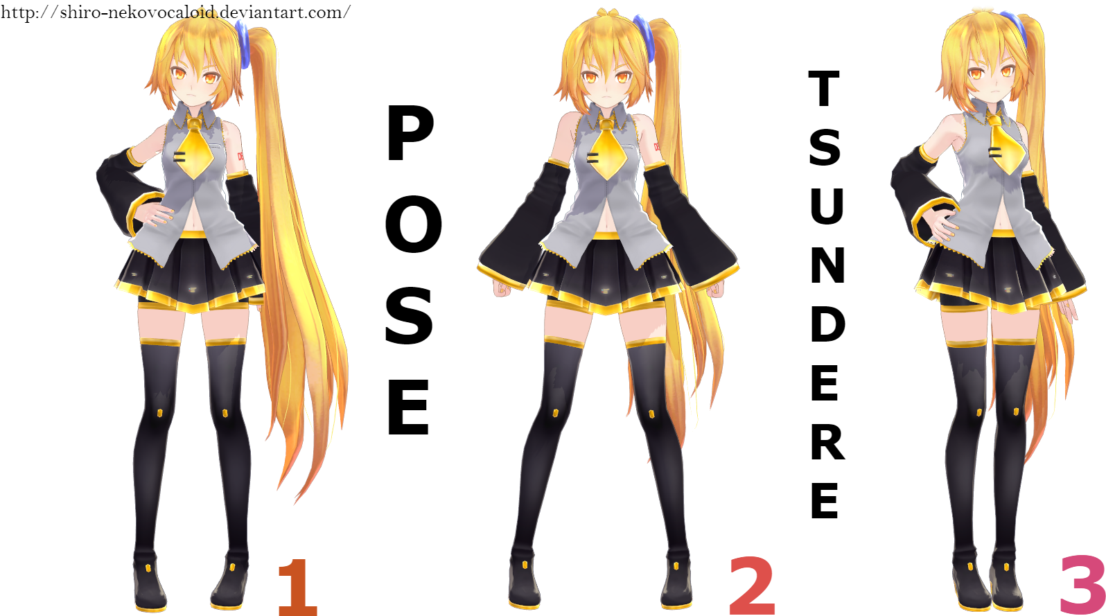 Tsundere Poses download 150 Watchers By Shiro-nekovocaloid - Mmd Pose Dl.