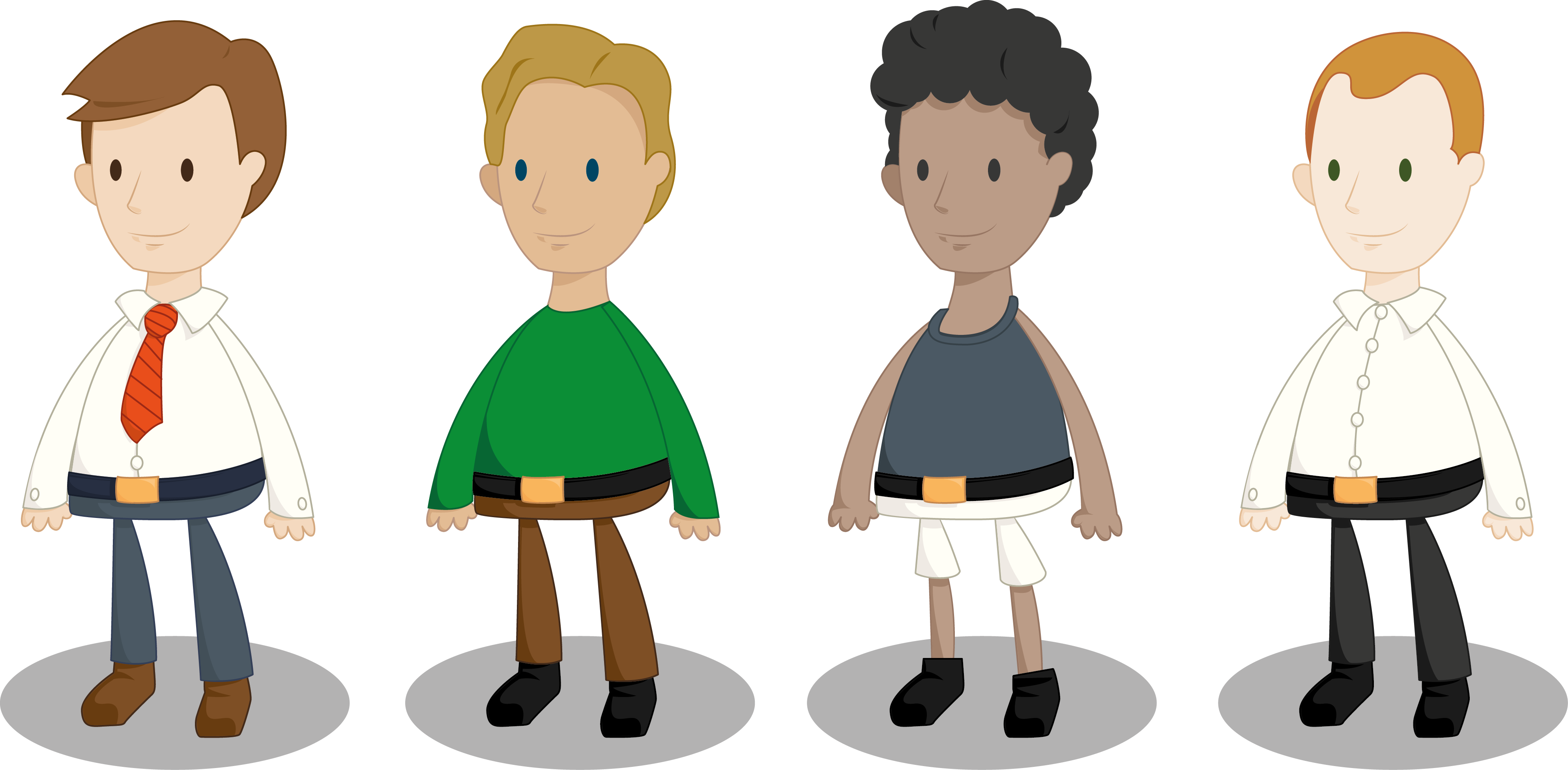 Planche De Personnages Masculins - Graphic Artist (3974x1952)