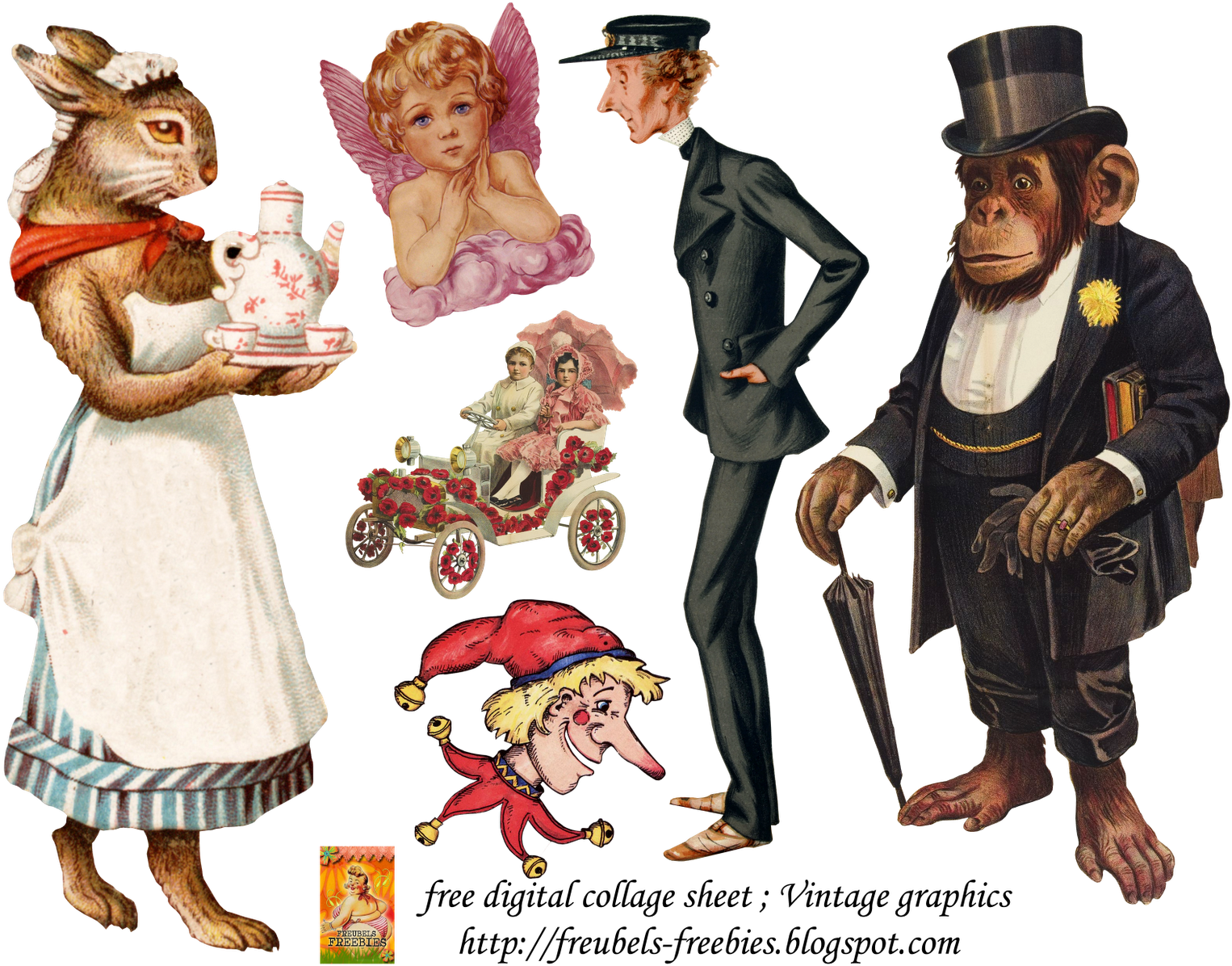 Free Digital Collage Sheet Vintage Graphics Part 1 - Posterazzi Solomon The Man Monkey Poster Print 18.00 (1600x1236)