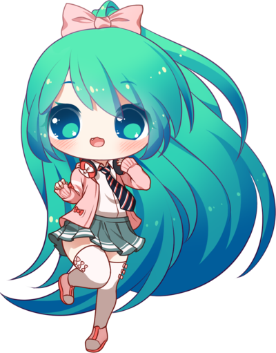 Free Ribbon Girl Miku Pagedoll By Rimuu On Deviantart - Hatsune Miku Kawaii Chibi (400x511)