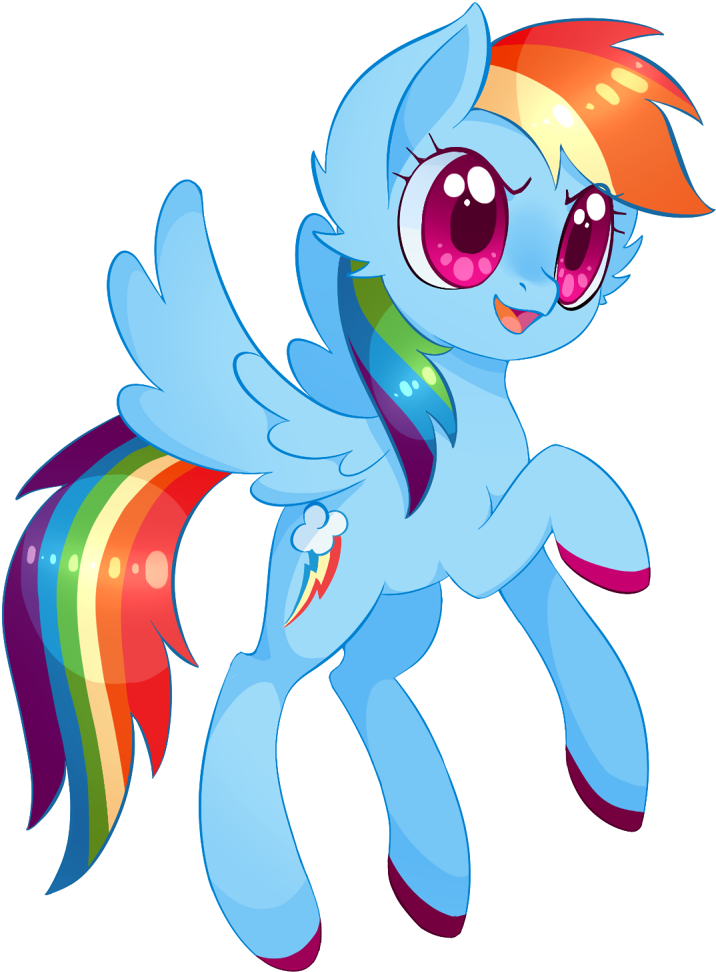 Rainbow Dash By Uncertainstardust - Rainbow Dash Fluffy Png (725x985)