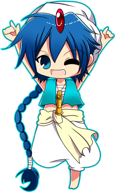 [ Magi ] By Wintercupcake - Aladdin Magi Chibi Png (458x659)