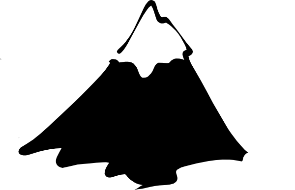 Absolutely Design Mountain Outline Updated Clip Art - Mountain Black And White Clipart (600x387)